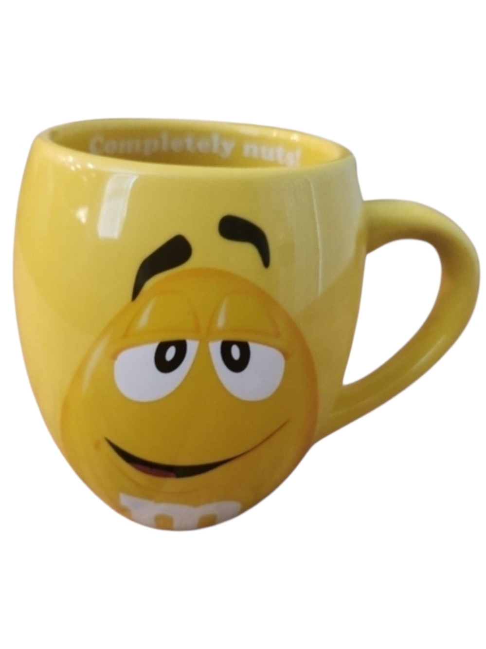 M&M'S Yellow "Completely Nuts" Ceramic Barrel Mug